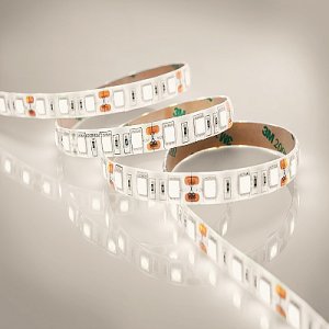 Светодиодная лента 5050 60 шт/м, 14.4Вт, 12В, IP44, белая теплая