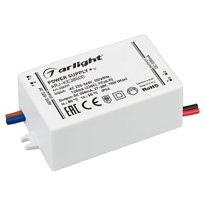Блок питания ARJ-KE38500 (19W, 500mA, PFC) (Arlight, IP44 Пластик, 5 лет)