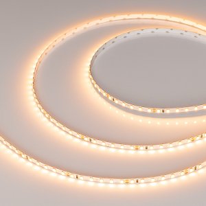 Светодиодная лента RT-A120-5mm 24V Warm2400 (9.6 W/m, IP20, 2835, 5m) (Arlight, узкая)