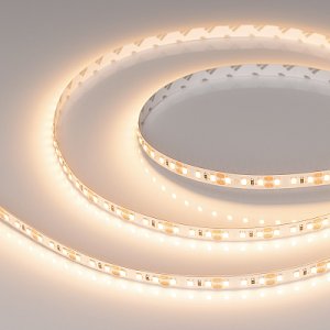 Светодиодная лента RT-A120-8mm 12V Warm3000 (9.6 W/m, IP20, 2835, 5m) (Arlight, Открытый)