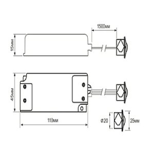 Выключатель PIR 250W 110-240V IP20