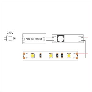 Выключатель кнопочный с диммером для ленты 12V/24V 96W/192W 8A