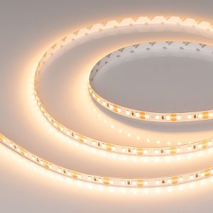 Светодиодная лента RT-A120-8mm 12V Warm2400 (9.6 W/m, IP20, 2835, 5m) (Arlight, 9.6 Вт/м, IP20)