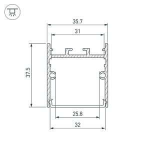 Профиль SL-LINE-3638-LW-3000 WHITE