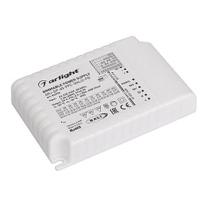Блок питания ARJ-SP-60-PFC-DALI2-PD (60W, 9-71V, 0.35 -1.05A) (Arlight, IP20 Пластик, 5 лет)