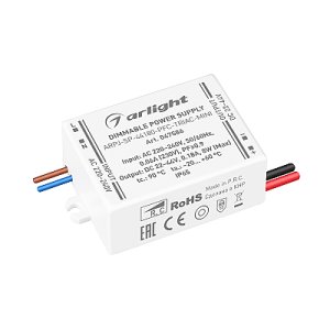Блок питания ARPJ-SP-44180-PFC-TRIAC-MINI (8W, 22-44V, 180mA) (Arlight, IP65 Пластик, 5 лет)
