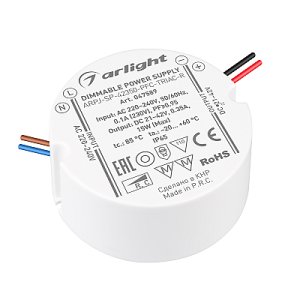 Блок питания ARPJ-SP-42350-PFC-TRIAC-R (15W, 21-42V, 350mA) (Arlight, IP65 Пластик, 5 лет)