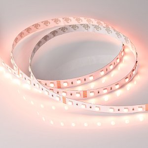 Светодиодная лента RT 2-5000 24V RGBW-One Day 2x (5060, 300 LED, LUX) (Arlight, 19.2 Вт/м, IP20)
